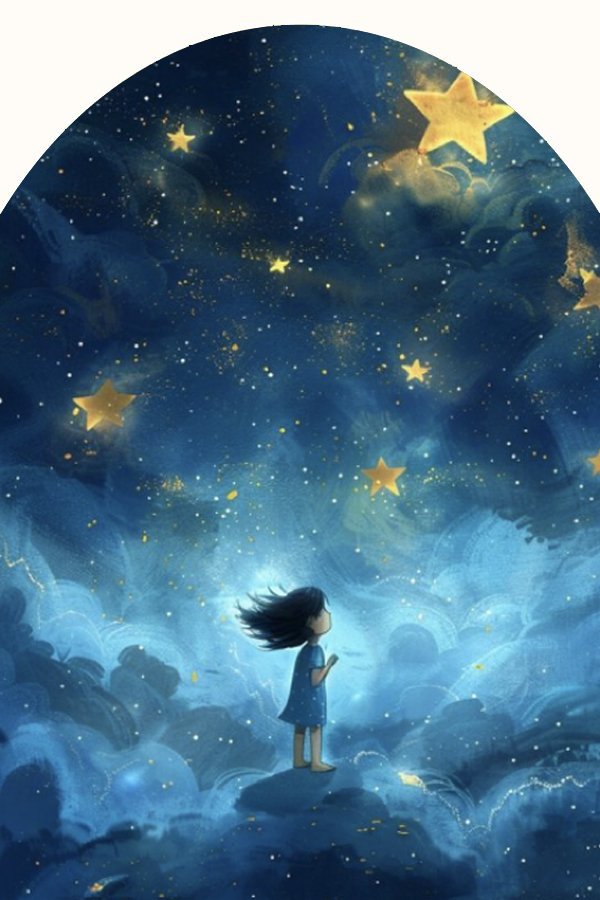 Starry girl door image