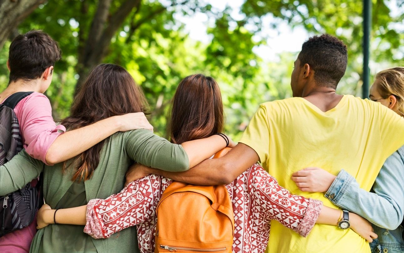 A group of people supporting each other